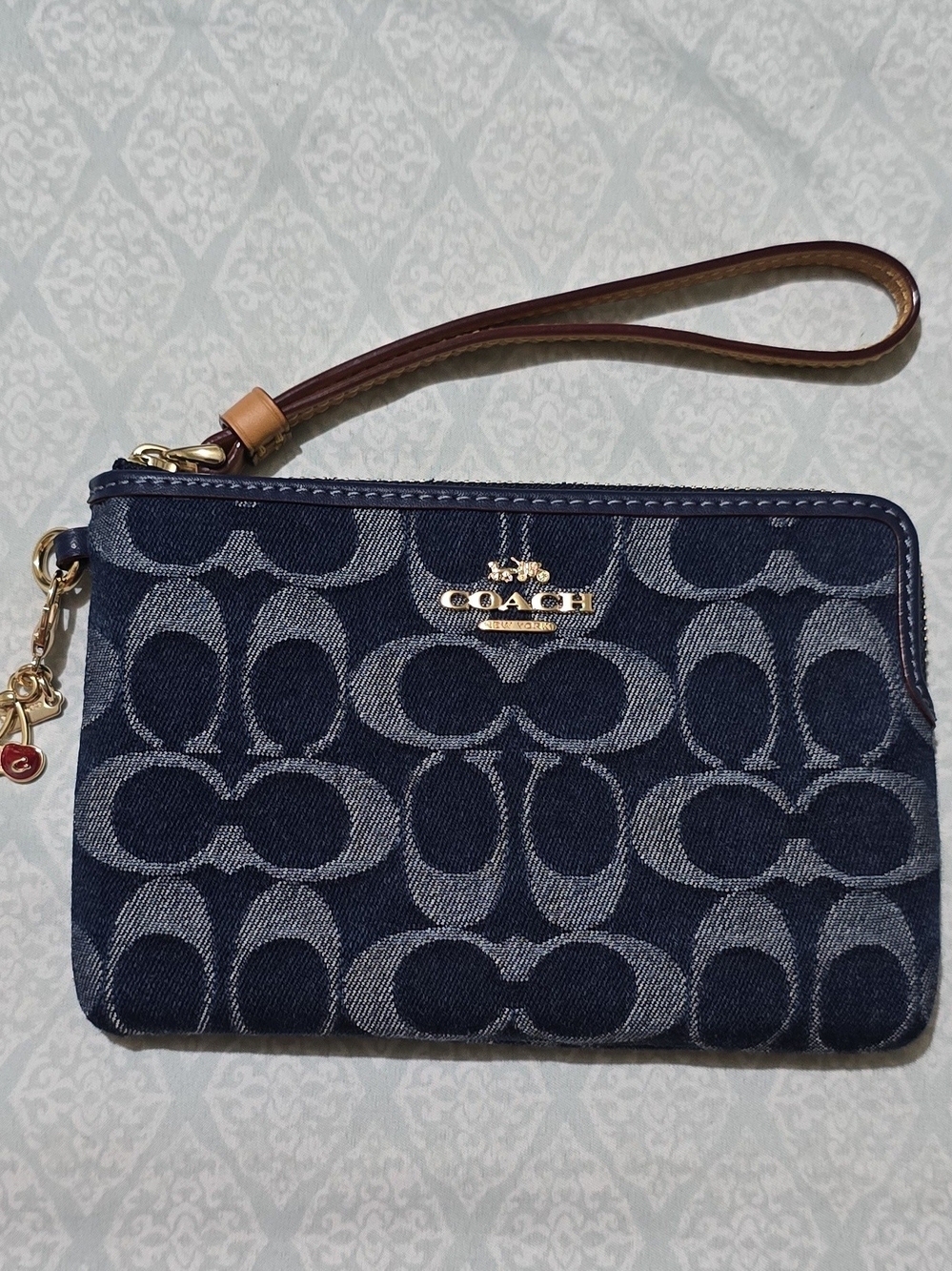 Coach Denim Wristlet
